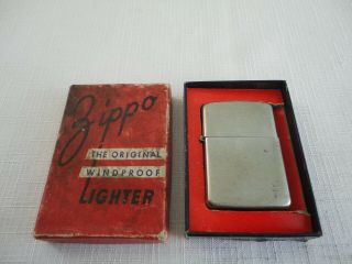 Vintage 3 Barrel Zippo Lighter With Red Box And 14 Hole Insert