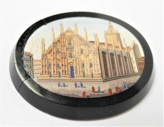 Very Fine Antique Micro Mosaic Italian Landmark Scenic Plaque/paperweight