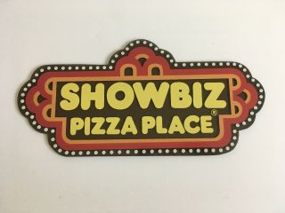 Vtg Showbiz Pizza Place 11 " Painted Acrylic Cut Out Sign Chuck E Cheese