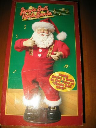Vintage 1998 Jingle Bell Rock Santa Animated Dancing Musical Santa 1st Edition