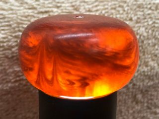 Bakelite beads,  set/3,  dark amber.  cherry,  positive,  48 grams, 3