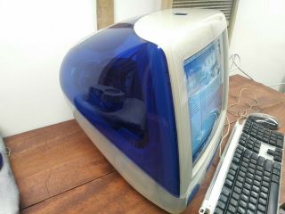 2002 Apple iMac 500MHz G3 Desktop Power PC Computer Blueberry Operating 3