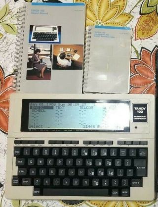Tandy Radio Shack 102 Portable Computer With Case And Manuals