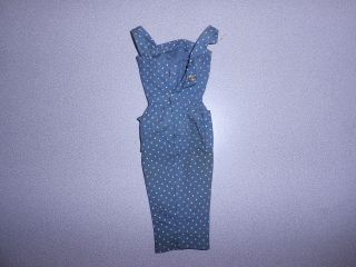 VINTAGE BARBIE BLUE POLKA DOT SHEATH PAK DRESS 2