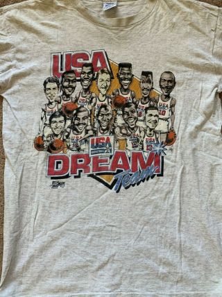 Usa Basketball 1992 Dream Team T Shirt Gray (large)