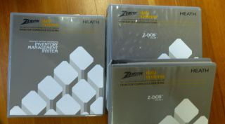 1982 Heath Zenith Z - Dos & Peachtree Ims Manuals W/ Floppy Disks & 3 - Ring Binders