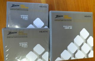 1982 Heath Zenith Ms Z - Basic & Cp/m - 85 Manuals W/ Floppy Disks & 3 - Ring Binders