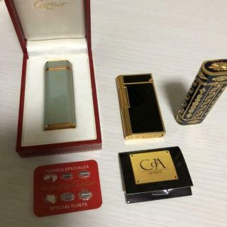 Vintage Cartier CARAN d′ACHE Roy King Gas Lighter 3 SET serviced 2