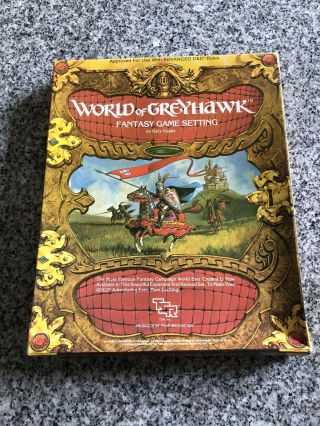 Vintage 1983 World Of Greyhawk Advanced Dungeons & Dragons Tsr Gygax Game Rpg