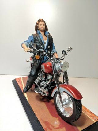 1999 Harley Davidson Barbie Fat Boy Motorcycle With 13 " Ken Doll In Harley Wow