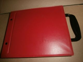 VINTAGE 1950 ' s PONYTAIL TUNE TOTE 45 RPM RECORD RED CASE HOLDER CARRIER 2