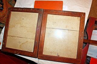 2 Photographic Wood Antique Contact Print Frames Rochester Optical Co 8 X 10