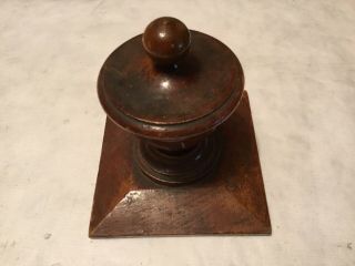 Antique Solid Oak Newel Post,  Architectural Salvage,  Turn Of The Century (1907)