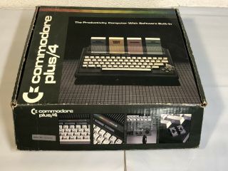 Vtg Commodore 4 Plus Software Computer Boxed Old School Micro -