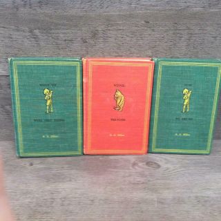 3 Vintage A A Milne Winnie The Pooh September 1961 Warren Chapel Edition Books