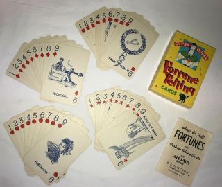 Vintage GYPSY QUEEN FORTUNE TELLING CARDS By FAIRCHILD CORP.  N.  Y.  - 1950’s deck 2