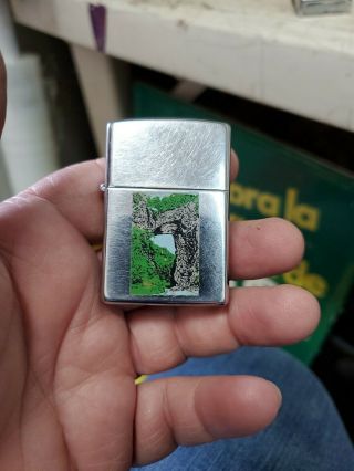 Vintage Zippo Lighter A X1 Pictures Tree I Guess