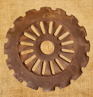 1 - Vintage Ih International Cast Iron 3561a Seed Planter Plate Ring Steampunk A