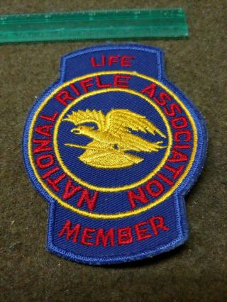 Nra National Rifle Association Life Member Patch Vintage