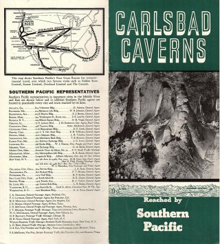 Southern Pacific Railroad Vtge Brochure Carlsbad Caverns Mexico Photos 1930s