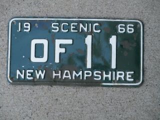 Hampshire 1966 Vintage Live Or Die.  License Plate Pair