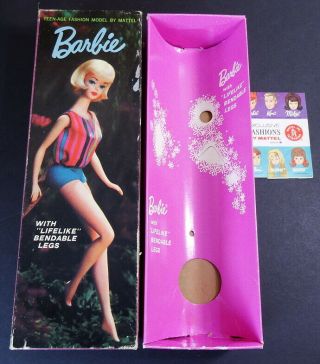 Vintage Pale Blonde American Girl Barbie Doll Box