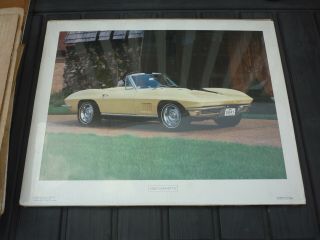 Vintage 1978 Power Graphics Poster 1967 Chevrolet Corvette Poster Size 16x20 Nib