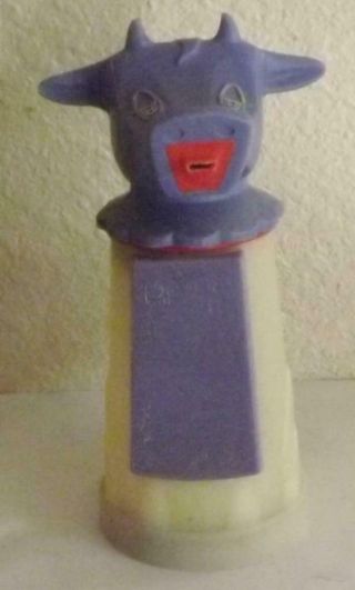 Vintage Whirley Industries Moo - Cow Plastic Creamer Sippy Cup Purple