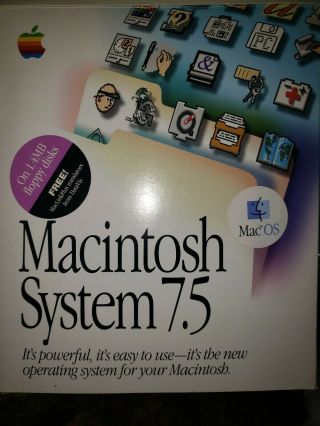 Oem Apple Macintosh Computer Operating System 7.  5 Os Disk Manuel Set