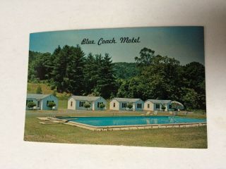 Vintage Chrome Postcard,  Blue Coach Motel,  Milford Connecticut,  Ct