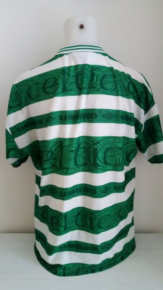 jersey shirt vintage umbro CELTIC 95 - 96 home XL N0 match worn scotland rangers 2