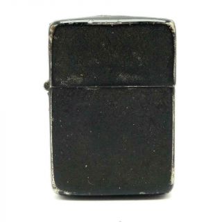 Vintage 1943 - 45 Wwii Black Crackle Zippo Lighter - 3 Barrel Hinge -