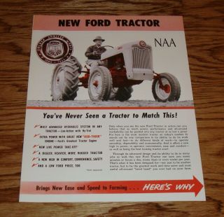1953 1954 1955 Ford Tractor Naa Golden Jubilee Model Sales Brochure 53 54 55