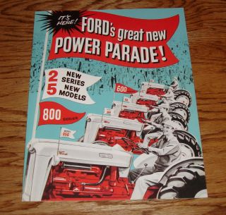 1957 - 1962 Ford Tractor Series 600 & 800 Sales Brochure 58 59 60 61 62