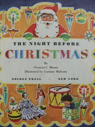 3 Vintage Little Golden Books NIGHT BEFORE CHRISTMAS,  SANTA ' S TOY SHOP,  RUDOLPH 3