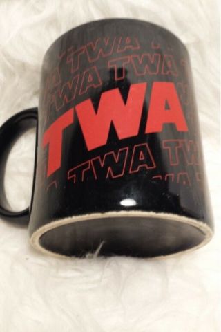 Vintage Twa Coffee Mug Gone But Not Forgotten Black Coffee Mug Advertising