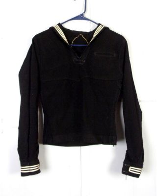 Vtg 40s Wwii Era Wool Us Navy Crackerjack Shirt Uniform Top Private Bell Brand S