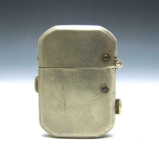 Antique Early Pat.  1911 WRIGHT Push Button Semi Automatic Petrol Pocket Lighter 3