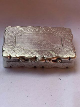Sterling Silver Snuff Box Birmingham 1852 Victorian David Pettifer