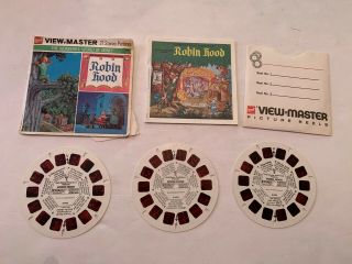 Vintage 1973 Walt Disney Robin Hood Gaf View Master Reels