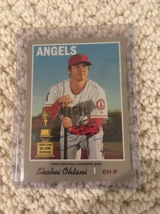 2019 Topps Heritage High Number Shohei Ohtani Autograph Angels Real One Auto