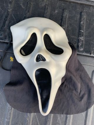 Vintage Scream Mask Fearsome Fantastic Faces Hood Fun World Div Ghostface Glows