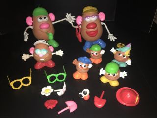 Vintage Mr Potato Head Family With 5 Spud Babies Accesories