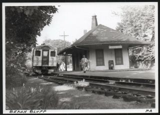 Vintage Railroad Photo 5x7 B&m Railroad Swampscott Branch At Beach Bluff,  Ma