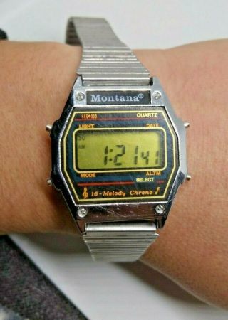 Vintage Montana Quartz Watch Select 16 Melody Chrono.  Ussr.