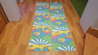 Awesome Rare Vintage Mid Century Retro 60s 70s Peter Max Psychedelic Fabric Wow