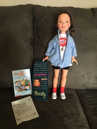 Euc Vintage 1993 The Babysitters Club Doll 18” Kristy By Kenner Sports,  Book