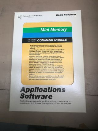 Ti - 99/4a Ti99/4 Command Module Mini Memory Phm 3058 Nos Rare