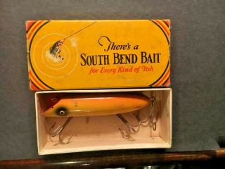 Vintage South Bend Bass Oreno Fishing Lure 1944 W / Box -