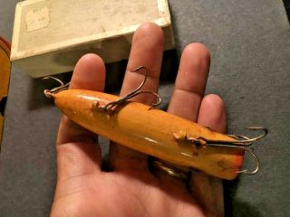 Vintage South Bend Bass Oreno Fishing Lure 1944 W / Box - 3